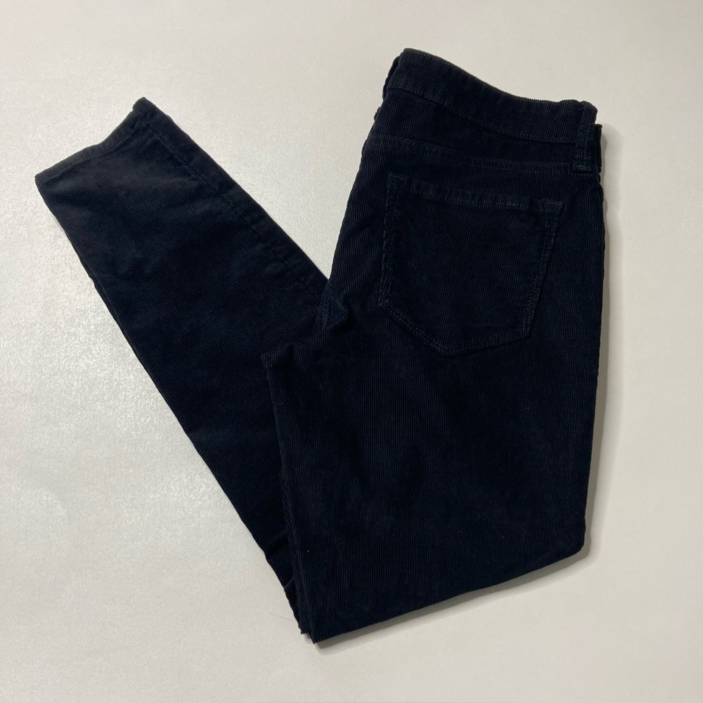Old Navy Rockstar Black Mid Rise Super Skinny Corduroy Pants Womens Size 8P